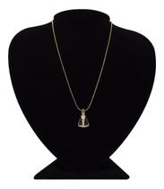 Colar Banhado Em Ouro Elo Rabo De Rato- Nsa Senhora Clássica