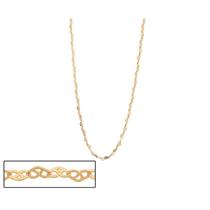 Colar banhado ouro 3x 24k 18k e 22k feminino coração rommanel vazados 42cm 531493 531471 531472 531473