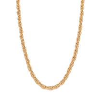 Colar banhado ouro 3x 24k 18k e 22k feminino grosso rommanel elos ovais entrelaçados 45 cm 532504 Colar banhado ouro 3x 24k 18k e 22k feminino grosso rommanel elos ovais entrelaçados 45 cm 532504