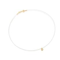 Colar banhado ouro 3x 24k 18k e 22k feminino ponto de luz nylon pedra cristal rommanel 531837