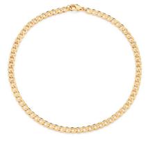 Colar banhado ouro 3x 24k 18k e 22k grosso feminino grumet 1x1 fecho lagosta rommanel 40cm 532142