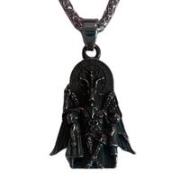 Colar Baphomet com Pingente Detalhado de 4 cm em Liga Metálica