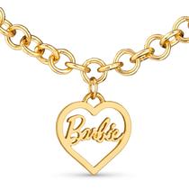 Colar Barbie Round Link Heart banhado a ouro 40cm Colar Barbie Round Link Heart banhado a ouro 40cm