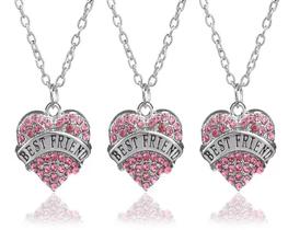 Colar Best Friends Amigas Bff Folheado Níquel - 3 Pçs