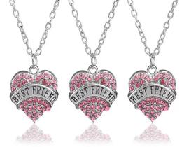 Colar Best Friends Amigas Bff Folheado Níquel - 3 Pçs