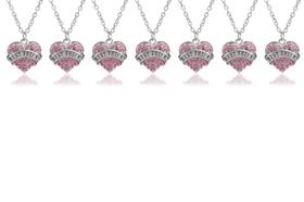 Colar Best Friends Amigas Folheado Níquel - 7 Pçs