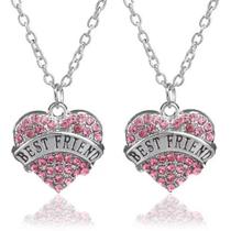 Colar Best Friends Amizade Folheado Níquel - 2 Pçs