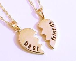 Colar Best Friends Forever Amizade Folheado Ouro 18K - B3
