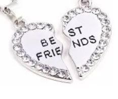 Colar Best Friends Strass B2 Folheado A Ouro 18k Colar Best Friends Strass B2 Folheado A Ouro 18k