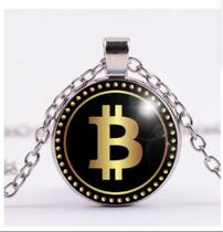 Colar Bitcoin Símbolo da Criptomoeda Unissex