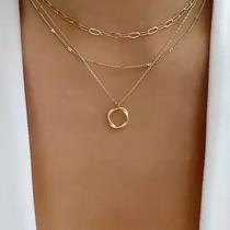 Colar BJR Alloy Thick Chain, gola grande para mulheres