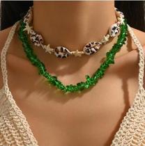 Colar BJR com pingente de concha exagerada inspirado no oceano para mulheres