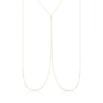 Colar body chain com ponto de luz banhado a ouro - 65 cm Colar body chain com ponto de luz banhado a ouro - 65 cm