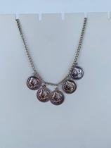 colar Boho chic tendencia outono inverno pingente medalhas ciganas