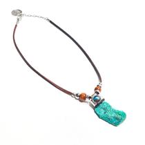 Colar Boho - Crisocola Peruana Colar Boho - Crisocola Peruana