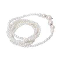 Colar Boho De 115cm Com Nó Duplo E Franjas De Pérolas Simuladas Para Mulheres, Joia De Moda Para