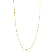 Colar bolas lisas folheado em ouro 18k