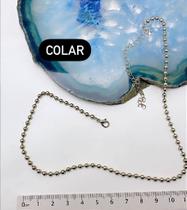 Colar Bolinha 3,2mm - 01 Unidade - Níquel Branco