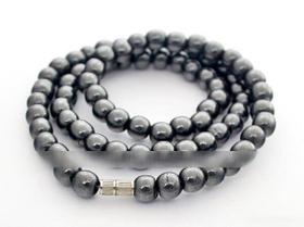 Colar Bolinha 8 mm Furada Pedra Hematita Rolada 45cm Colar Bolinha 8 mm Furada Pedra Hematita Rolada 45cm