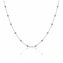 Colar Bolinha Feminino Banhado a Prata 925