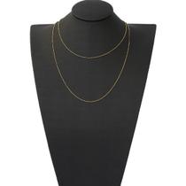 Colar Bolinhas Lisas Duplo Folheado a Ouro 18k