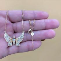 Colar Borboleta Cravejada
