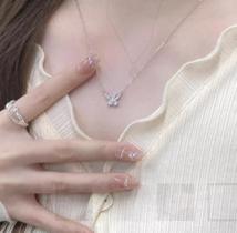 Colar Borboleta Cristal Feminino Delicado