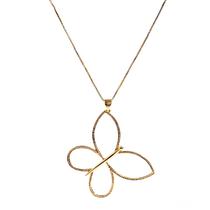 Colar Borboleta Grande Banhado a Ouro Colar Borboleta Grande Banhado a Ouro