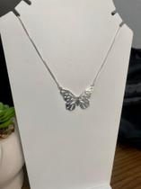 Colar Borboleta no banho de prata