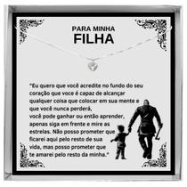 Colar Borboleta Presente Aniversário de Pai Viking Para Filha Prata Esterlina 925 + Dedicatória
