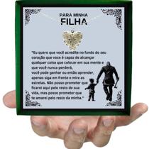 Colar Borboleta Presente Aniversário de Pai Viking Para Filha Prata Esterlina 925 + Dedicatória