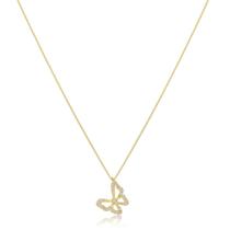 Colar borboleta zircõnia cristal banhado a ouro 18k Colar borboleta zircõnia cristal banhado a ouro 18k