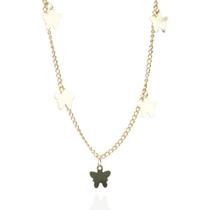 Colar borboletas lisas banhado a ouro 18k Colar borboletas lisas banhado a ouro 18k