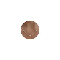 Colar BSGRL Pearl 14K banhado a ouro branco para mulheres 16+2cm
