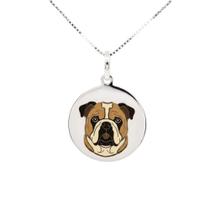 Colar Bulldog Inglês Coleção Estimação em Prata 925 Marrom Colar Bulldog Inglês Coleção Estimação em Prata 925 Marrom