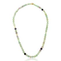 Colar c cristais búlgaros verde mesclado