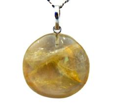 Colar Cabochão Disco Hematoide Castoação Pino Prata 950 Colar Cabochão Disco Hematoide Castoação Pino Prata 950
