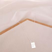 Colar Cachorrinho Dupla Face Folheado a Prata 60cm Mãe de Pet