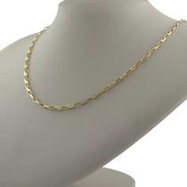 Colar Cadeado Alongado 2.5 Ouro 18k 750 70 Cm Masculino Amarelo Colar Cadeado Alongado 2.5 Ouro 18k 750 70 Cm Masculino Amarelo