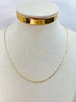 Colar Cadeado Diamantada com Extensora - 45cm - Banho Ouro 18k com 2 Milésimos de Camada - 1 Unidade Colar Cadeado Diamantada com Extensora - 45cm - Banho Ouro 18k com 2 Milésimos de Camada - 1 Unidade