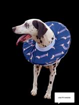 Colar Cães Pets Dog Elizabetano Disco Cone Revestido Tecido super leve e confortavel