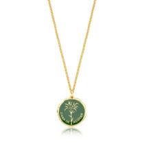 Colar Cana de Açúcar Esmaltado Revestido em Ouro Colar Cana de Açúcar Esmaltado Revestido em Ouro