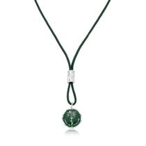 Colar Cana de Açúcar no Paracord com Tora Prateada Colar Cana de Açúcar no Paracord com Tora Prateada