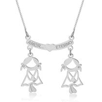 Colar Canga Casal Menino Menina Prata 925