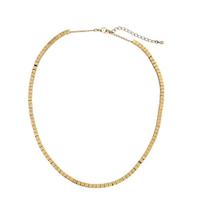 COLAR CANUTILHOS LISOS BANHADO A OURO - 40 cm + 5 cm Extensor