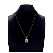 Colar Carti 2mm pingente com a inicial da letra F