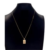 Colar Carti Fecho Lagosta 2mm pingente inicial A