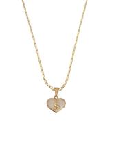 Colar Cartier 60Cm Coração Branco Letra S Banhado Ouro 18K Colar Cartier 60Cm Coração Branco Letra S Banhado Ouro 18K