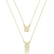 Colar Católico Duplo Banhado a Ouro 18k Religioso Jesus Colar Católico Duplo Banhado a Ouro 18k Religioso Jesus