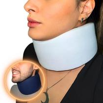 Colar Cervical De Espuma Noturno Cor Branca Tamanho M